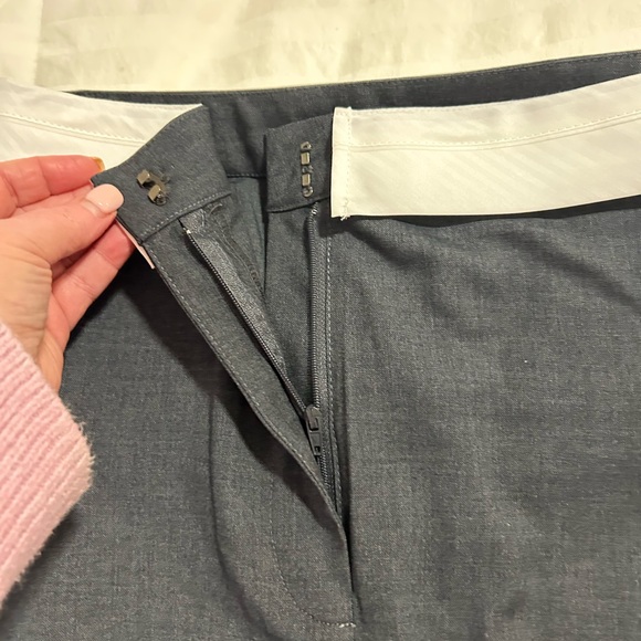 Vici Charcoal Maxi Skirt with White Waistband and Front Slit - Picture 6 of 8